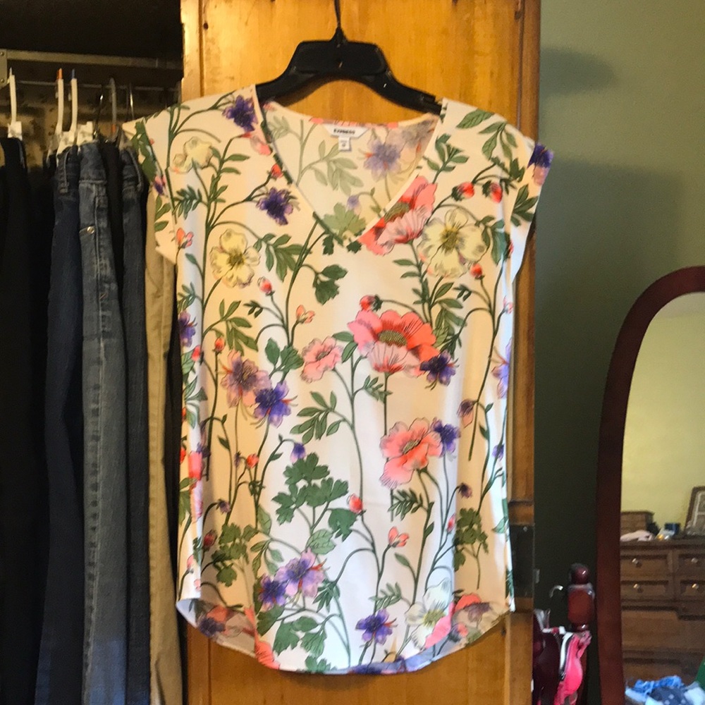 Floral Cap Sleeve blouse